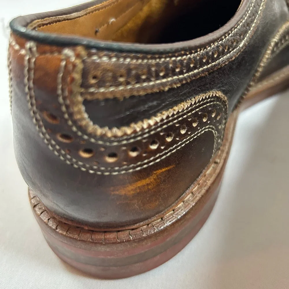 Allen Edmonds Shoes Mens 11.5D Brown Saddle Leather Strandmok Cap-Toe Oxford - Picture 7 of 11